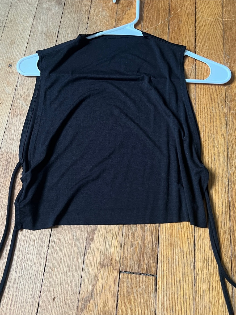 Black Joah Brown Tie Top - Picture 2 of 4
